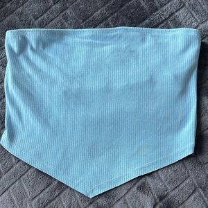Urban Outfitters Ecote Baby Blue Handkerchief Tube Top